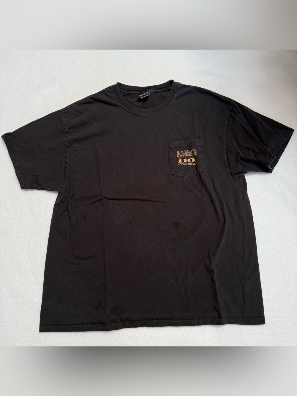 Harley-Davidson Men’s Black 110th Anniversary Pocket T-Shirt